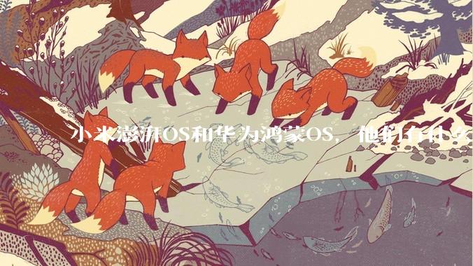 小米澎湃OS和华为鸿蒙OS，他们有什么不一样，谁更有发展前途？