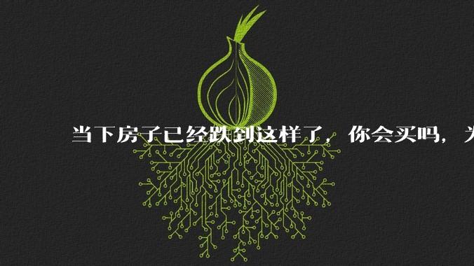 当下房子已经跌到这样了，你会买吗，为什么？